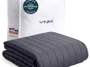 YnM 15lbs Weighted Blanket for Adults, Heavy Bed Throw Blanket with Cooling Glass Beads for All Season Use, Ideal for ~90lbs (48x72 Inches, Twin/Full, Dark Grey)