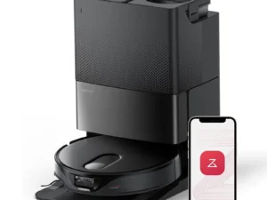 roborock Qrevo Slim Robot Vacuum and Mop Combo, 8.2cm Ultra-Slim, 3D Sensing Tech, Advanced Obstacle Recognition, Powerful Suction, FlexiArm Side Brush & Mop, Auto Mop Washing & Drying, Self-Emptying