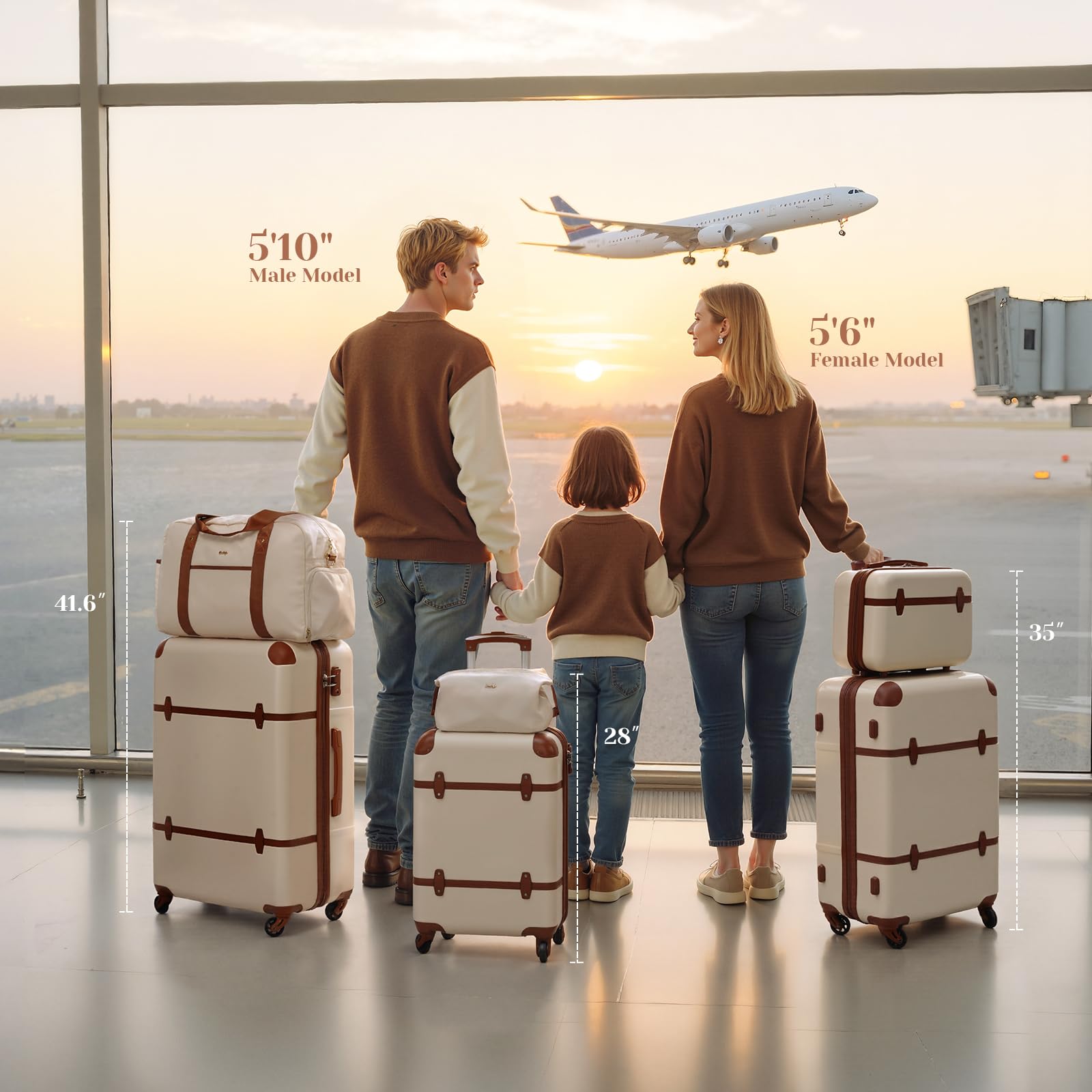 Coolife Luggage Set 3 Piece Suitcase Set Carry On Luggage PC Hardside Luggage TSA Lock Spinner Wheels Telescopic Handle - Image 7