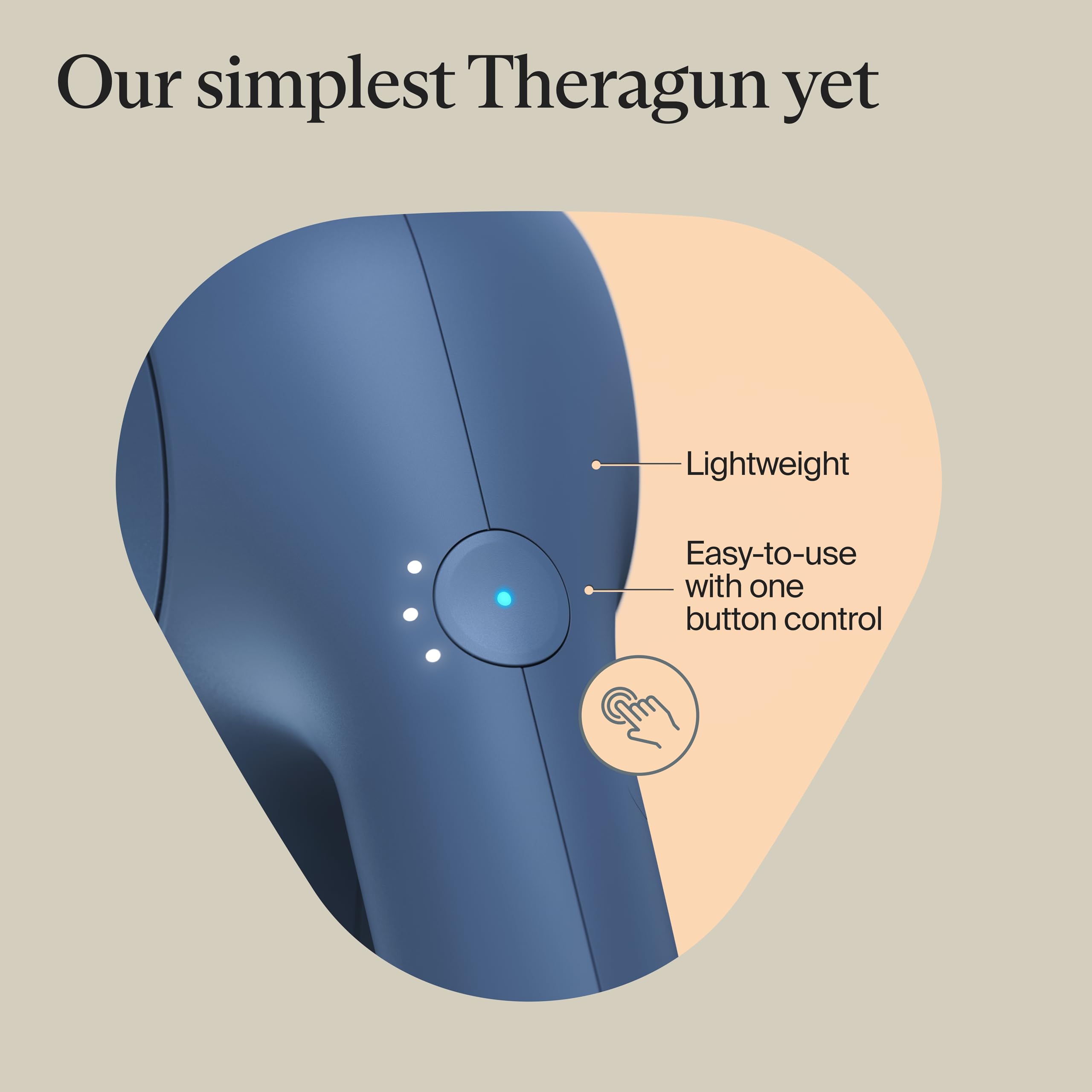 TheraGun Therabody Relief Handheld Percussion Massage Gun - Easy-to-Use, Comfortable & Light Personal Massager for Every Day Pain Relief Massage Therapy in Neck, Back, Leg, Shoulder and Body (Navy) - Image 8