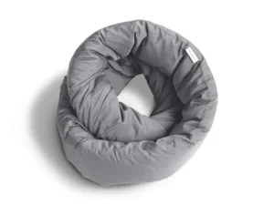 Huzi Infinity Pillow - Home Travel Soft Neck Scarf Support Sleep (Grey)