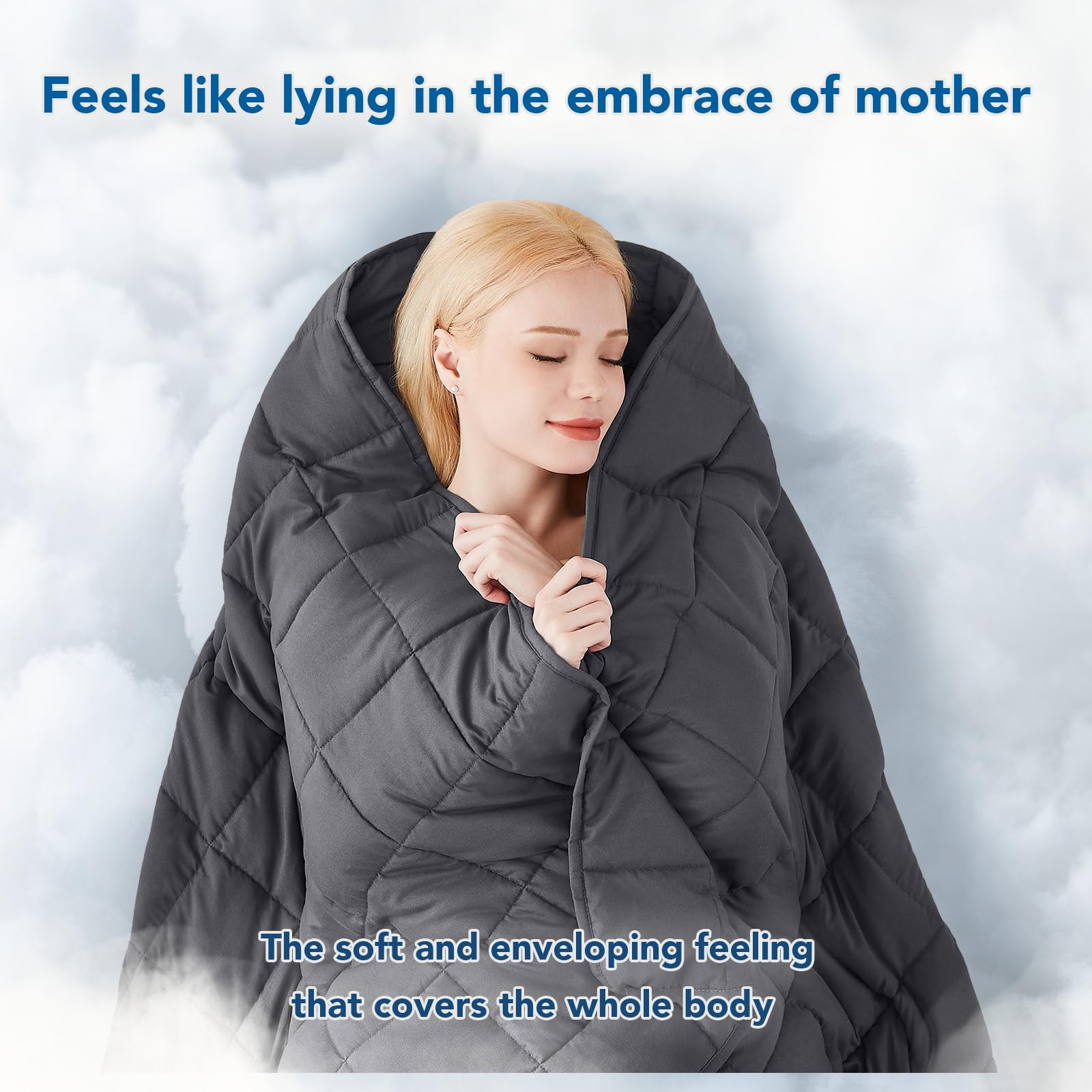 20lbs Cooling Weighted Blanket Queen Size 60"x80" Microfiber Glass Beads - Image 6