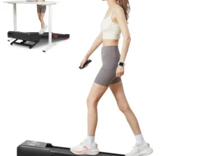 TRAILVIBER Walking Pad Treadmill with 12% 9-Level Auto Incline, 450 lbs Capacity RGB LED Screen, Smart APP, Bluetooth Speaker Under Desk Treadmill, Compact Treadmills for Home Hiking, Blue Black