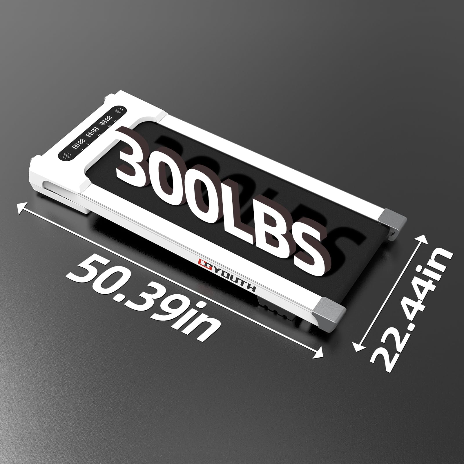 GOYOUTH 2 in 1 Under Desk Electric Treadmill Motorized Exercise Machine with Wireless Speaker, Remote Control and LED Display, Walking Jogging Machine for Home/Office Use - Image 4