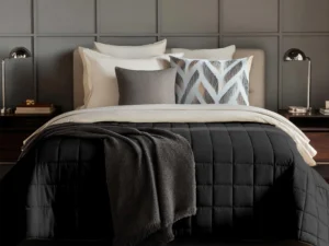 HomeSmart 50lbs Weighted Blanket Queen Size – Heavy Pressure, Ultra Soft Hypoallergenic Fabric – The Heaviest Weighted Blanket, 88x88, Grey