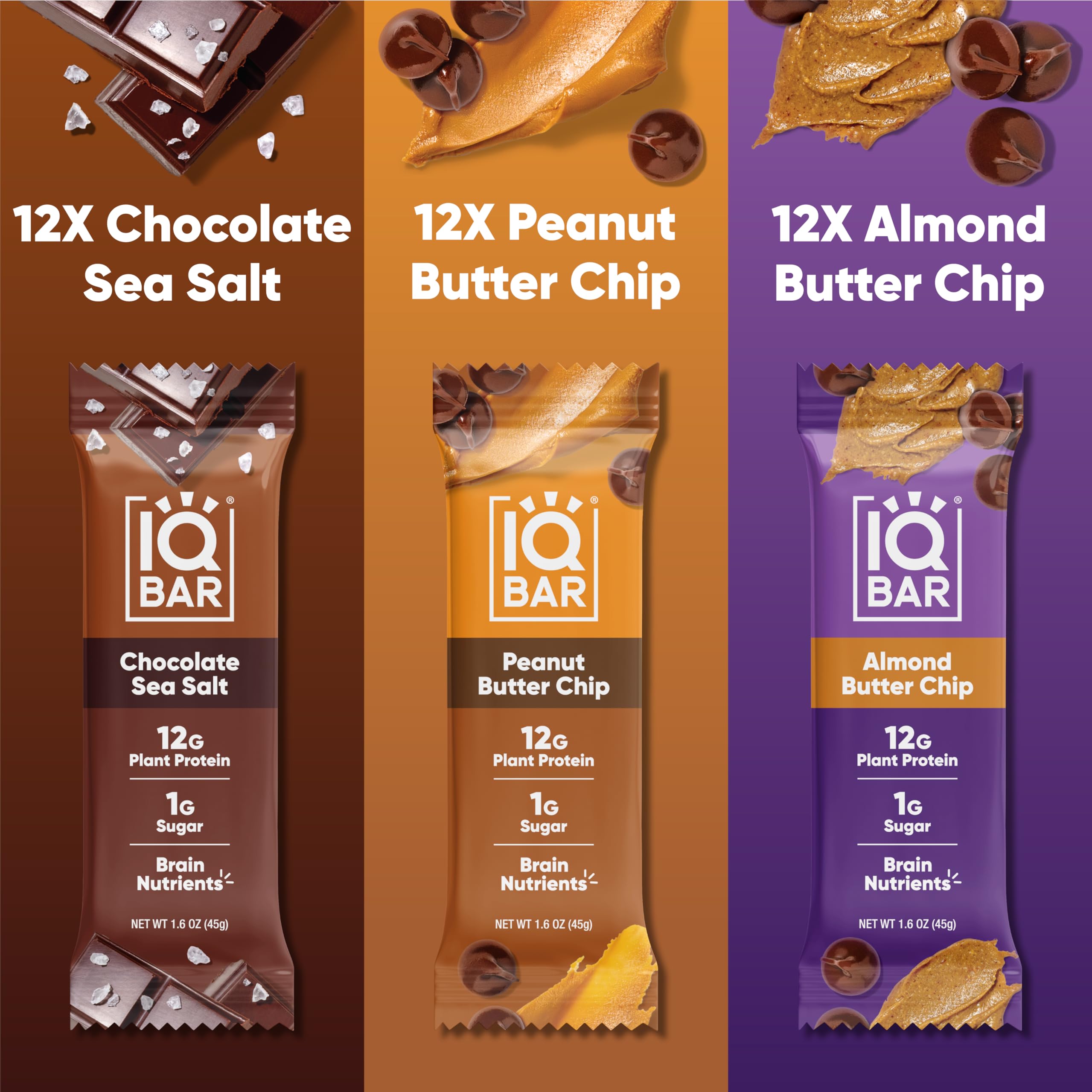 IQBAR Clean Plant Protein Bars - Chocolate Lovers Variety - 36 Count - Keto, Vegan, High Fiber, Gluten and Dairy Free, Low Sugar Snack - Brain and Body Nutrients for Focus, Energy, Meal Replacement - Image 5