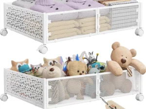 Under Bed Storage, Under the Bed Storage Containers with Wheels, Under Bed Shoe Storage Organizer Drawer for Bedroom Clothes Shoes Blankets -2Pack
