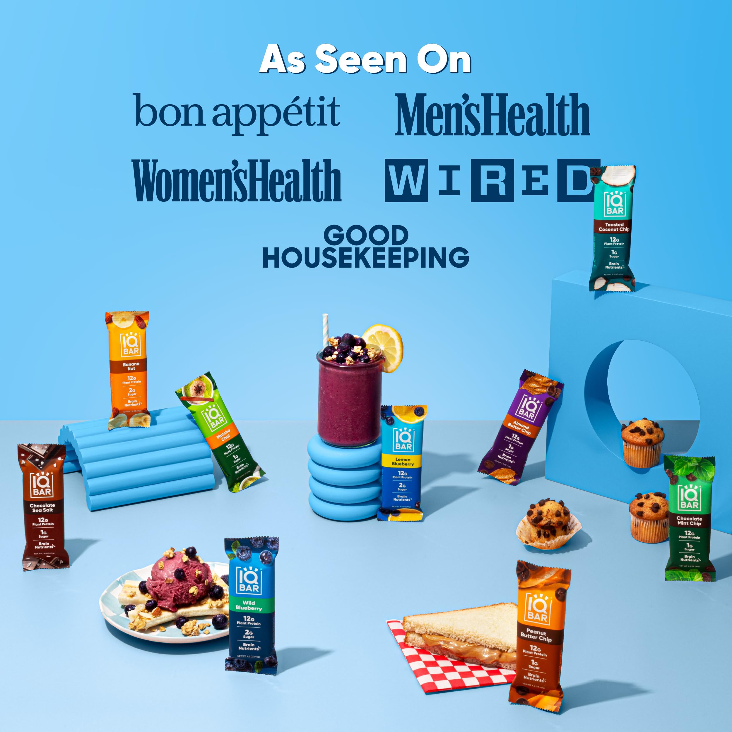 IQBAR Clean Plant Protein Bars - Chocolate Lovers Variety - 36 Count - Keto, Vegan, High Fiber, Gluten and Dairy Free, Low Sugar Snack - Brain and Body Nutrients for Focus, Energy, Meal Replacement - Image 3