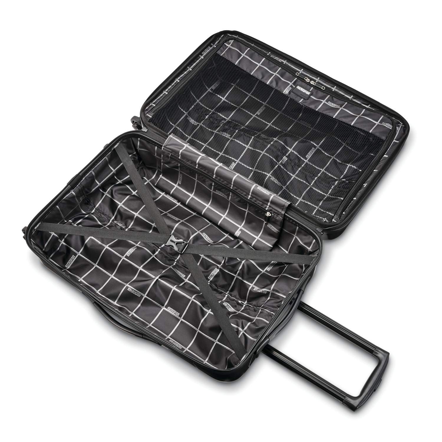 American Tourister Moonlight Hardside Expandable Luggage with Spinner Wheels, Black Marble, 3-Piece Set (21/24/28) - Image 7