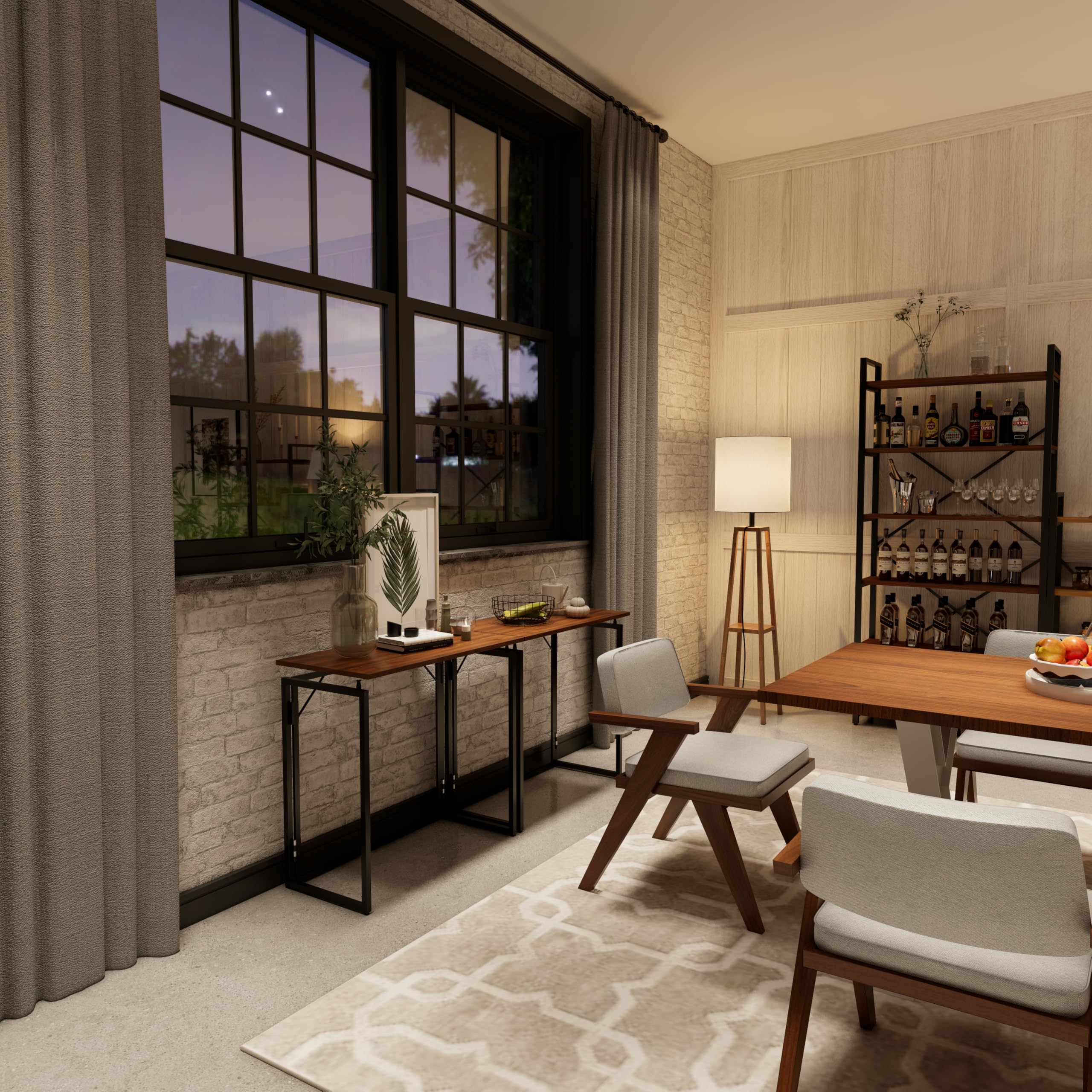 alawooder Folding Desk - 31.5" Wood Top Foldable Desk for Small Spaces | No Assembly Required Compact Desk for Home Office, Writing, and Study - Image 8